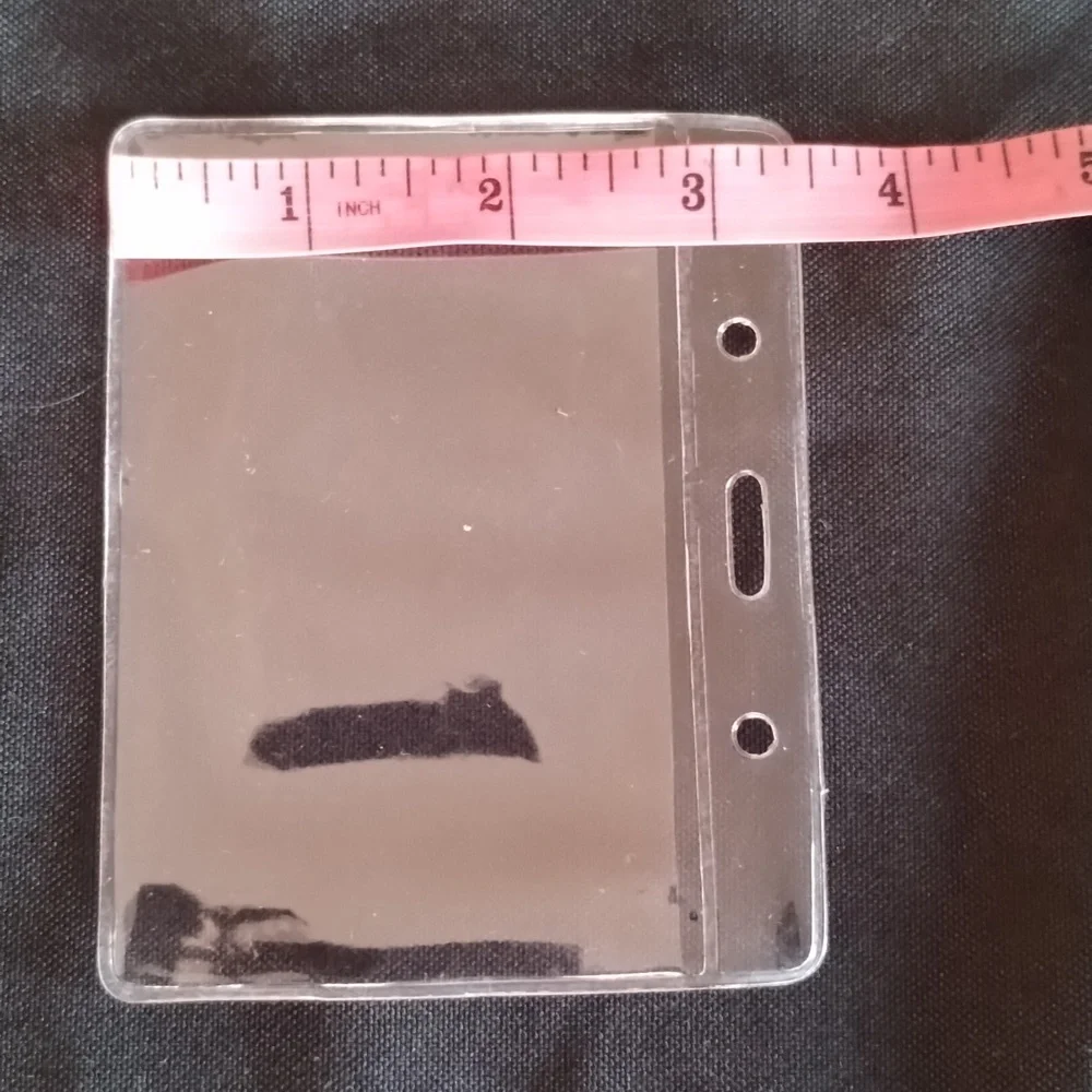 Plastic holders for name tags. Can be used with lanyards I have listed